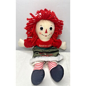Raggedy Ann Plush Doll – Christmas Holiday Outfit